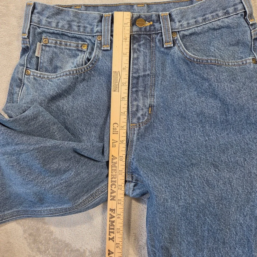 Carhartt Loose Fit Straight Leg Jeans Mens 32x34 Medium Wash Blue Denim 100086
